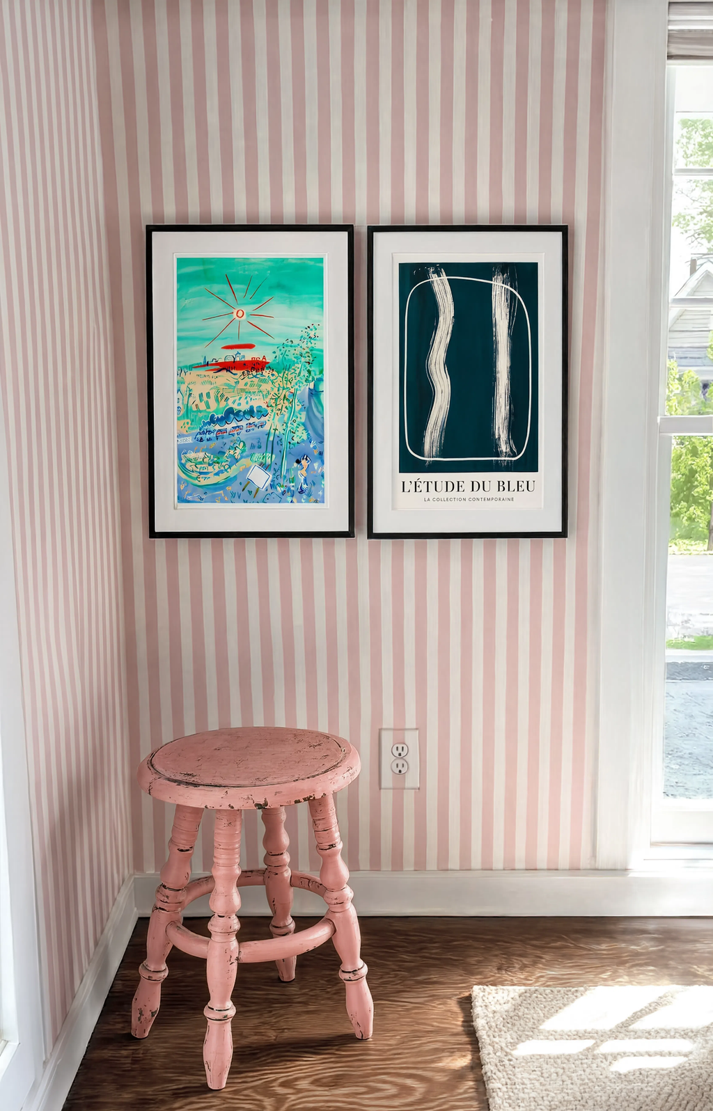 Set of 2 Étude en Bleu & Le Train Bleu Prints | Contemporary Abstract Wall Art Set