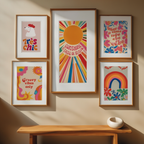 Retro Gallery Wall – Funny Colorful Dog Quotes (Mix & Match Set) - Hakyarts