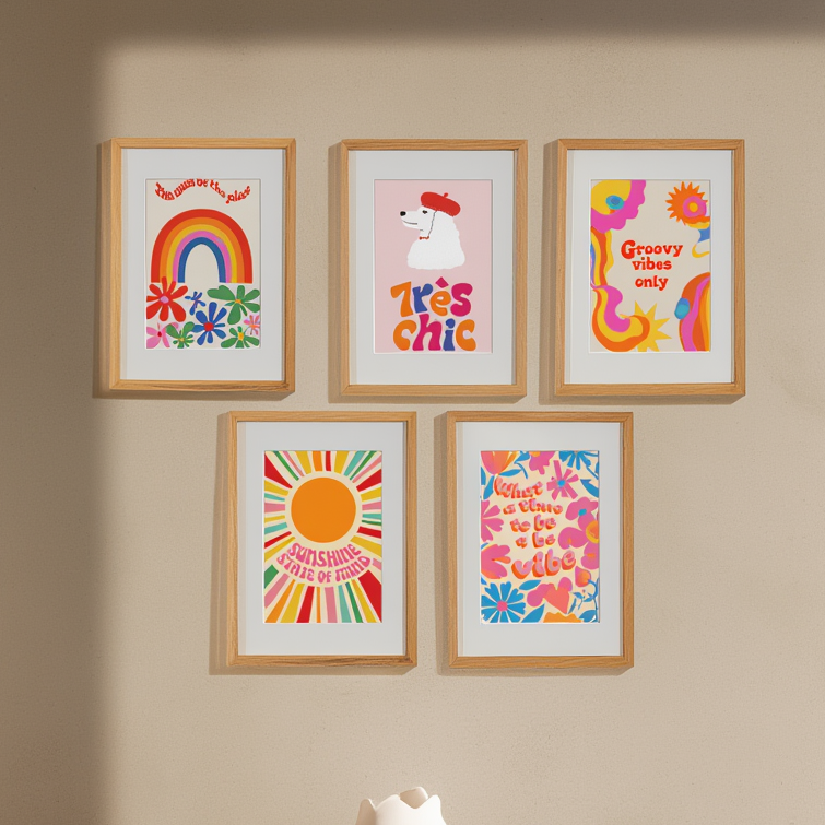 Retro Gallery Wall – Funny Colorful Dog Quotes (Mix & Match Set) - Hakyarts