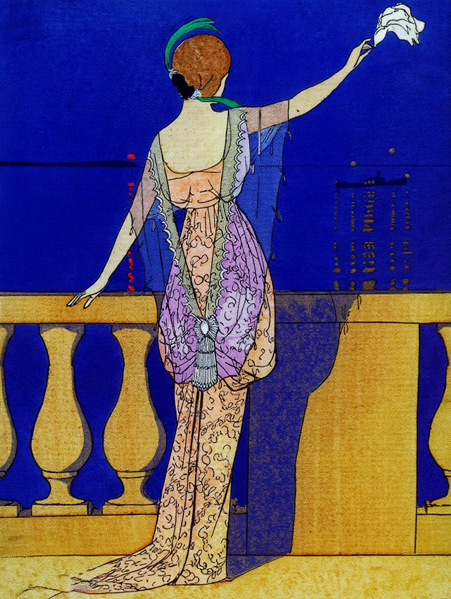 André Édouard Marty – Illustration Cover Vintage Fashion Poster