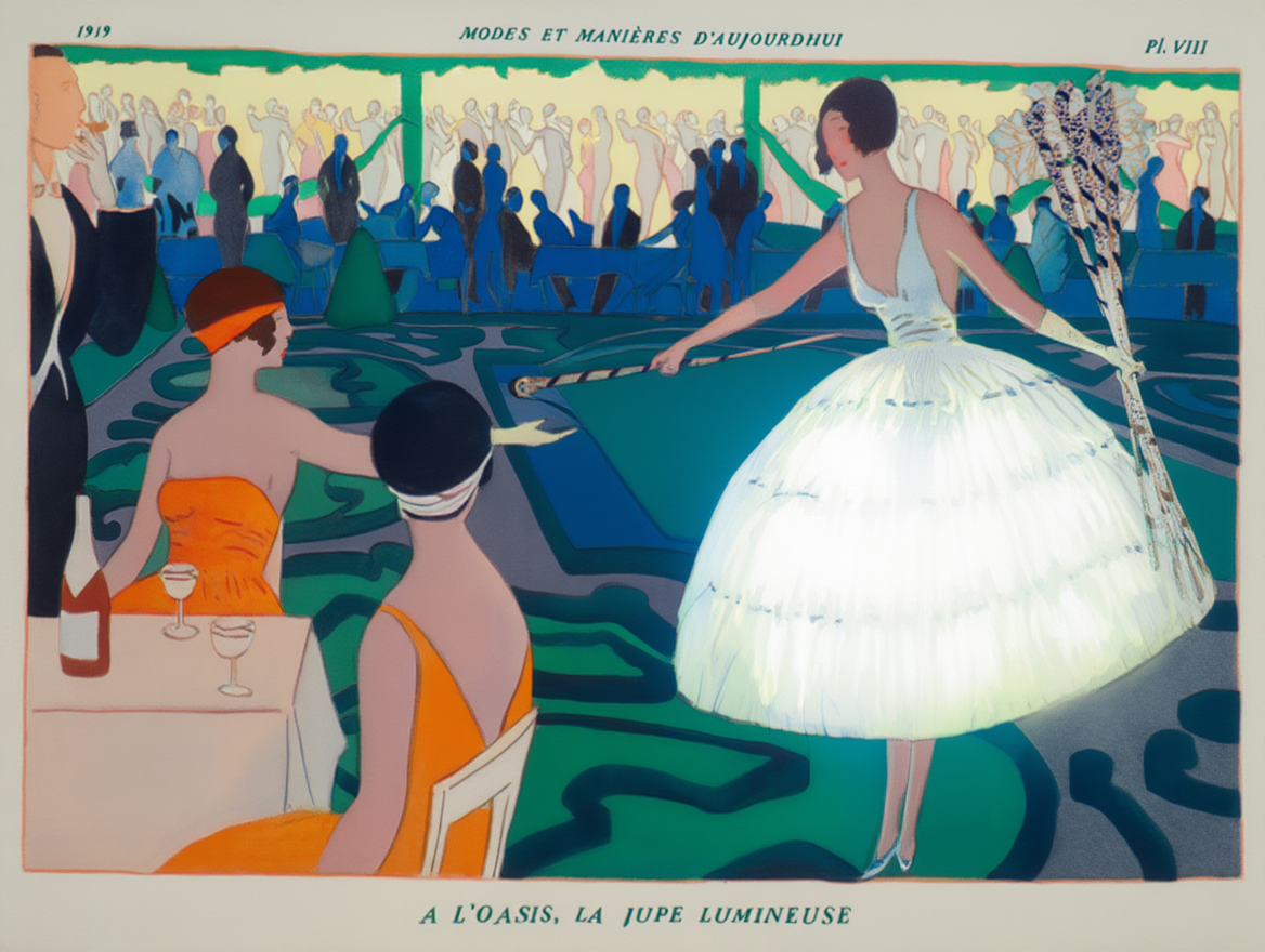 André Édouard Marty – À la Mode Lumineuse – Vintage Fashion Illustration Poster