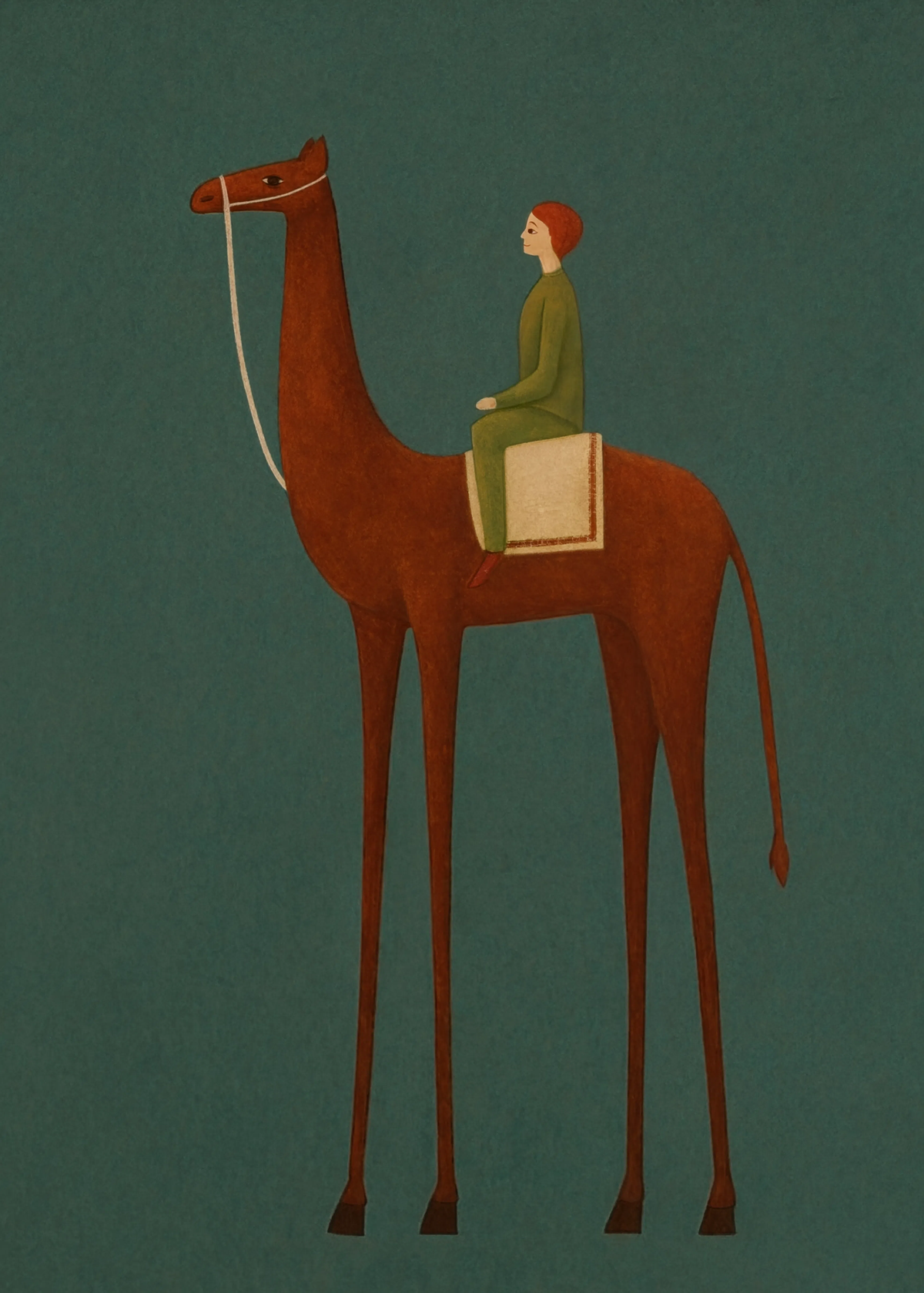 Rider on the Camel | Vintage Desert Travel Wall Art Print
