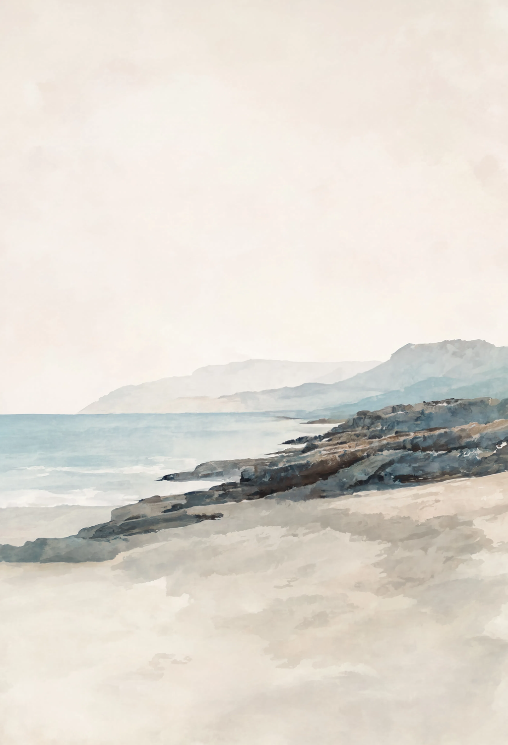 Set of 2 Scandinavian Coastal | Minimalist Nordic Wall Art Prints