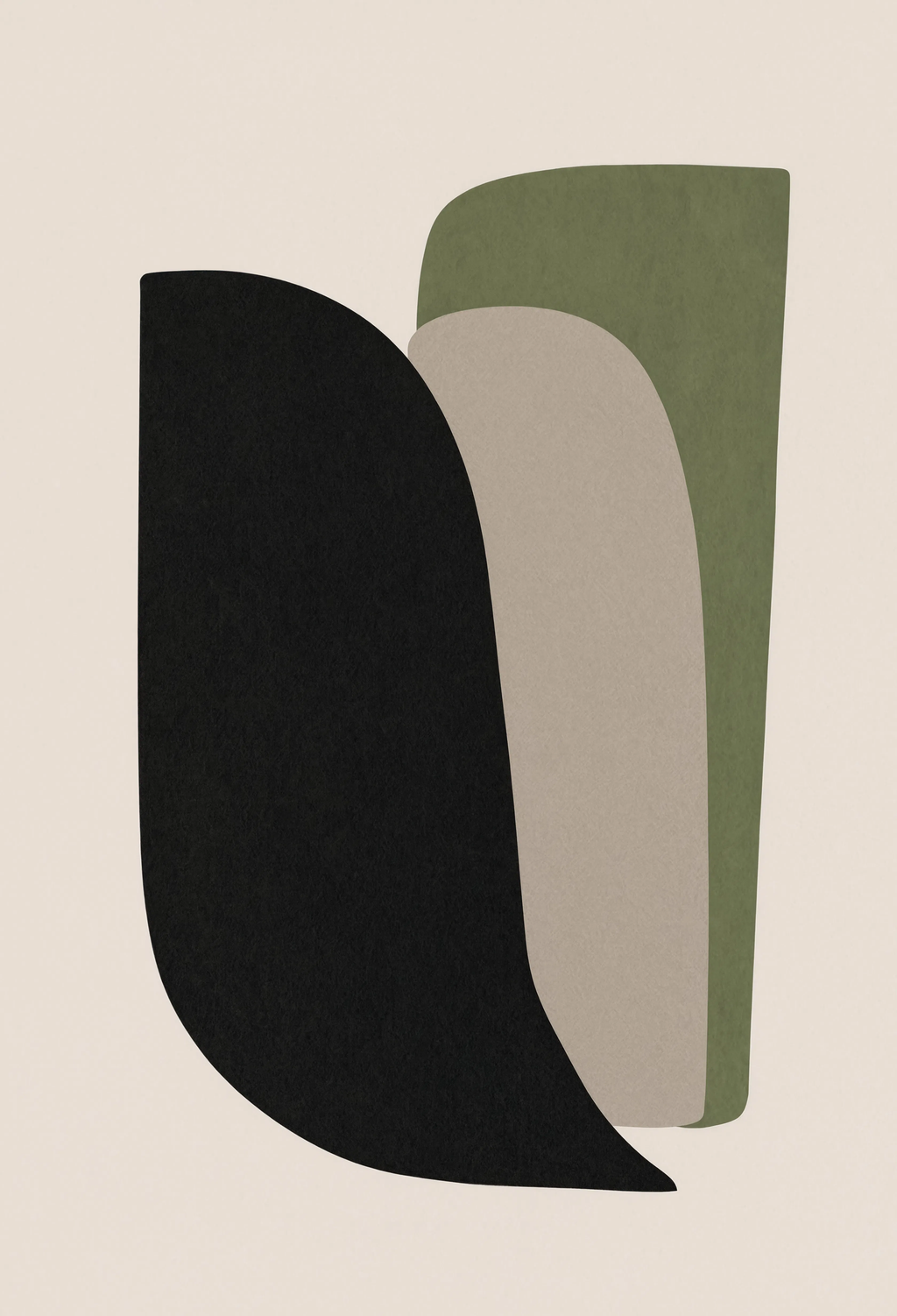 Set of 2 Layered Organic Forms | Nordic Minimalist Wall Art Prints