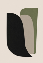 Set of 2 Layered Organic Forms | Nordic Minimalist Wall Art Prints