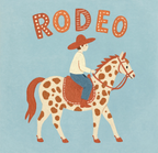 Rodeo Illustration Print | Western Equestrian Wall Art
