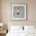 Rodeo Illustration Print | Western Equestrian Wall Art