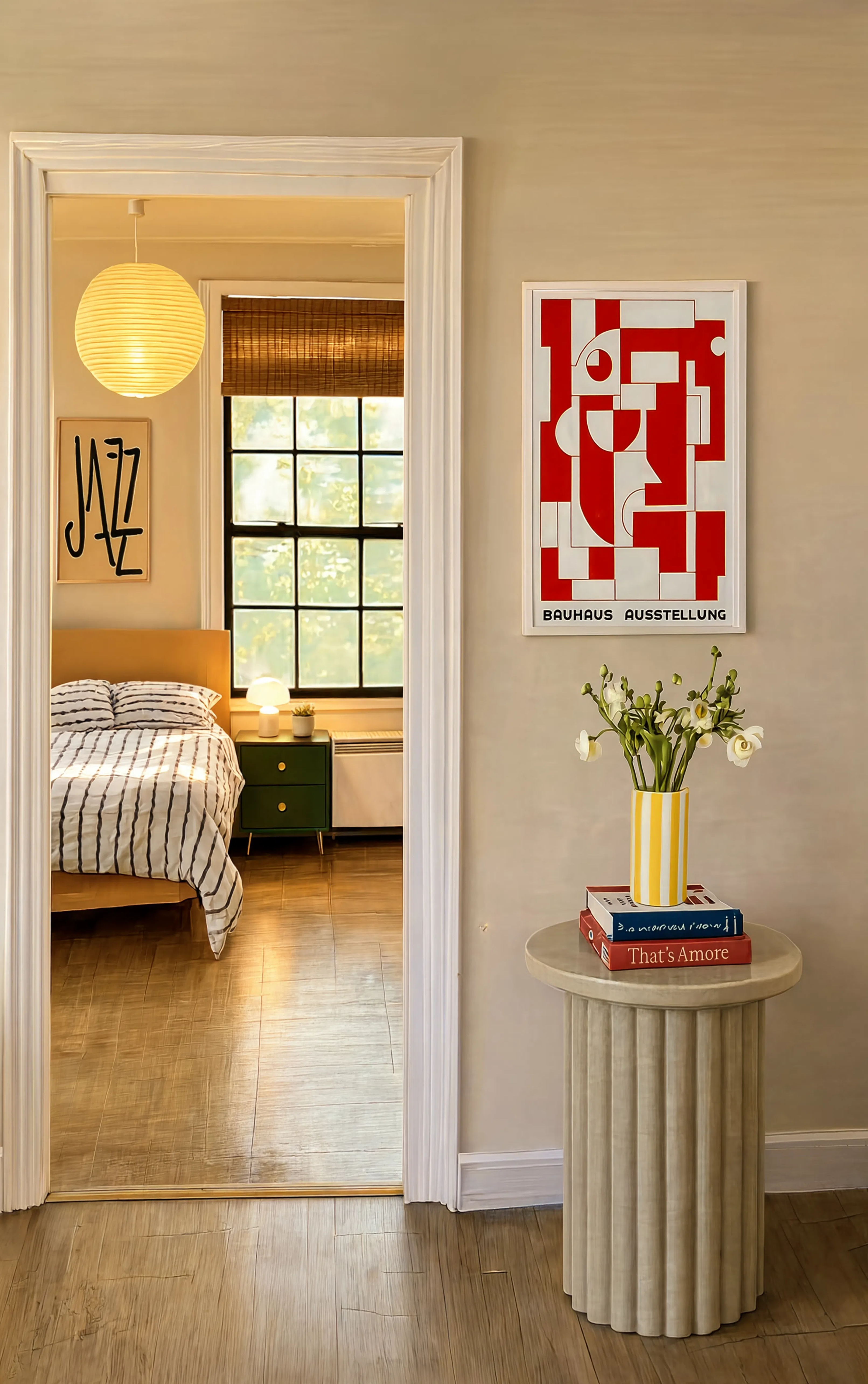 Set of 2 Modernist Art Prints – Bauhaus Exhibition Poster & Henri Matisse Jazz Gallery Set