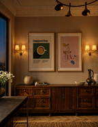 Set of 2 Lifestyle Wall Art Prints – Bicycle Ride & Cappuccino Glow Gallery Set