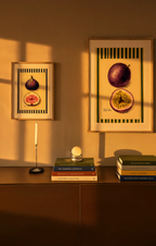 Set of 2 Botanical Wall Art Prints – Fig & Passion Fruit Minimalist Gallery Set