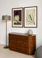 Set of 2 Contemporary Figurative Art Prints – Female Abstracted Structural Forms & Dynamic Poses Gallery Set