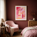 Warm Abstract Wash | Contemporary Abstract Wall Art Print