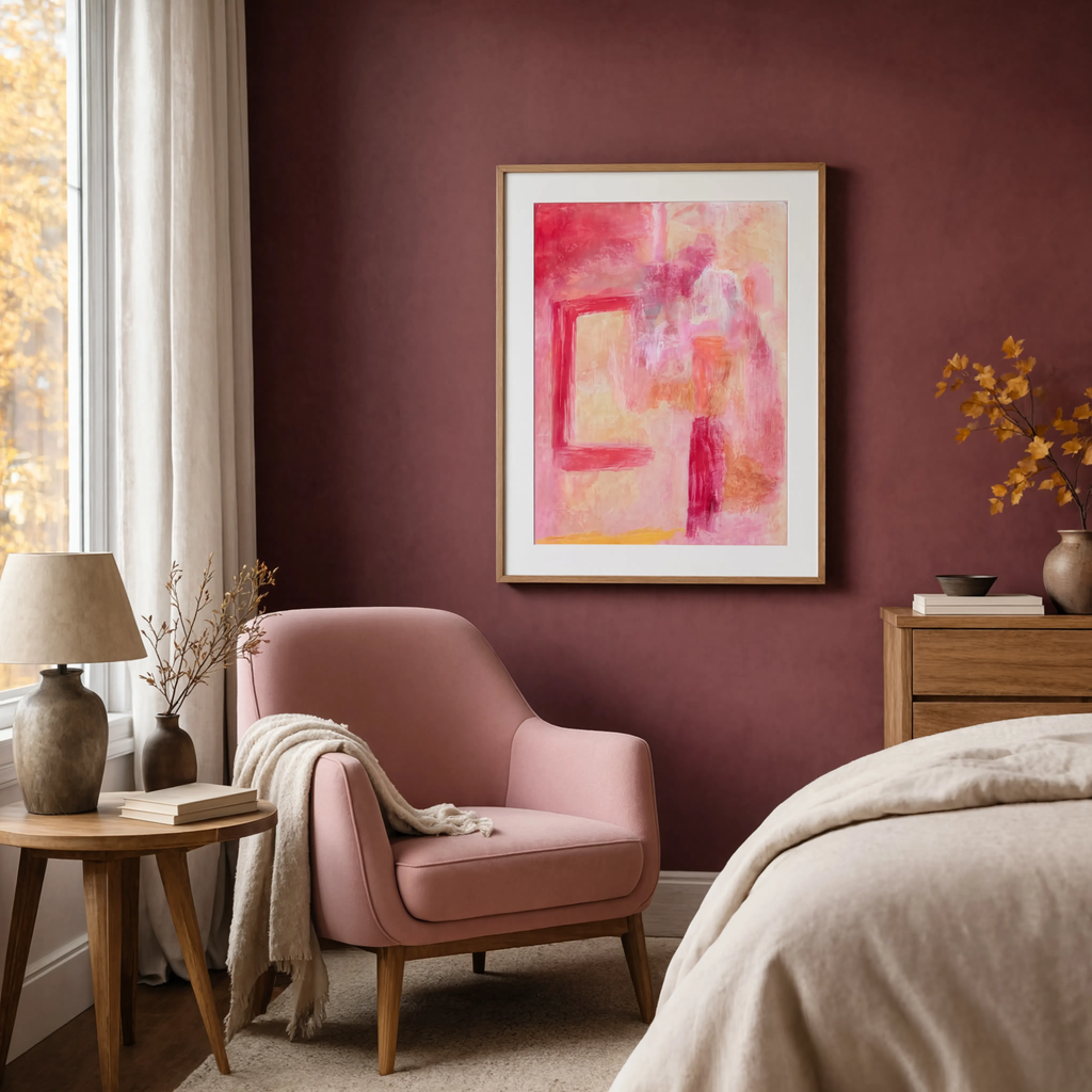 Warm Abstract Wash | Contemporary Abstract Wall Art Print