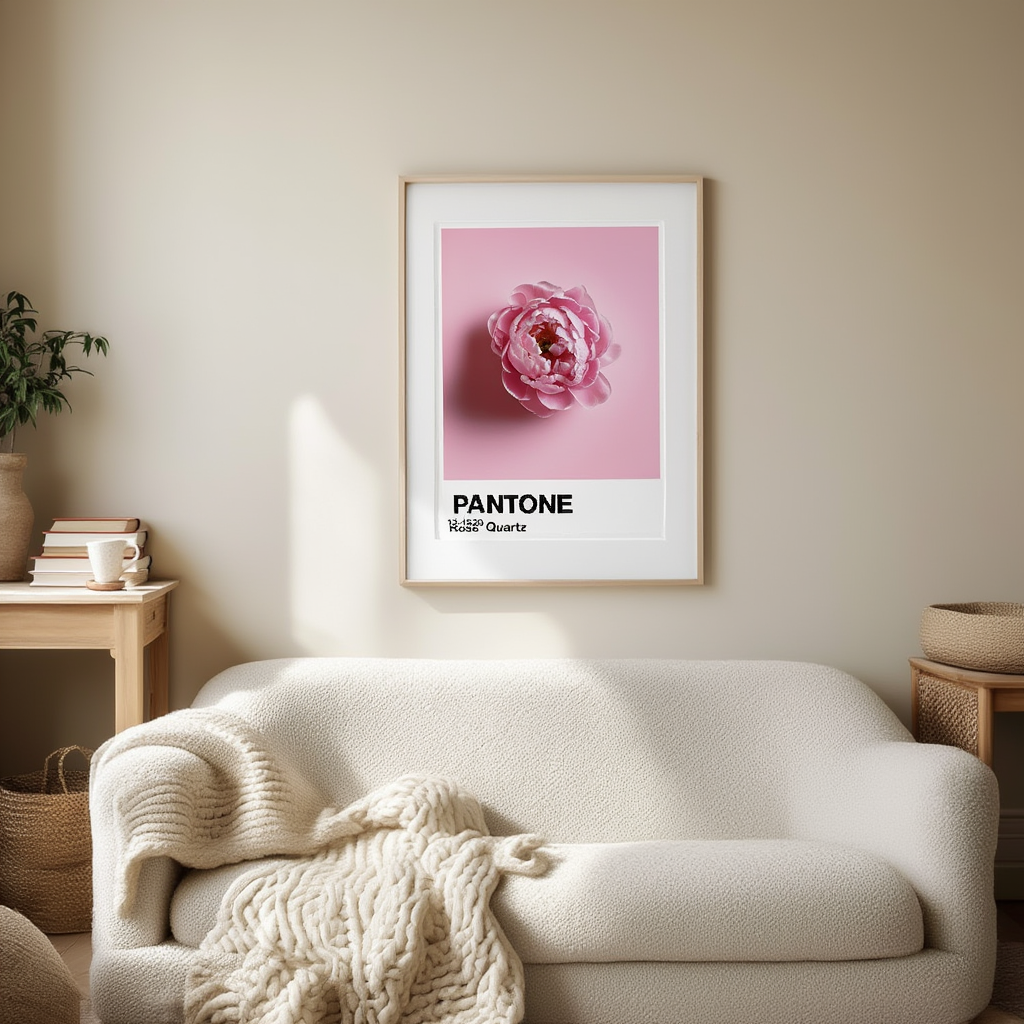 Pantone Inspired Rose Quartz – Minimalist Color Code Art Print