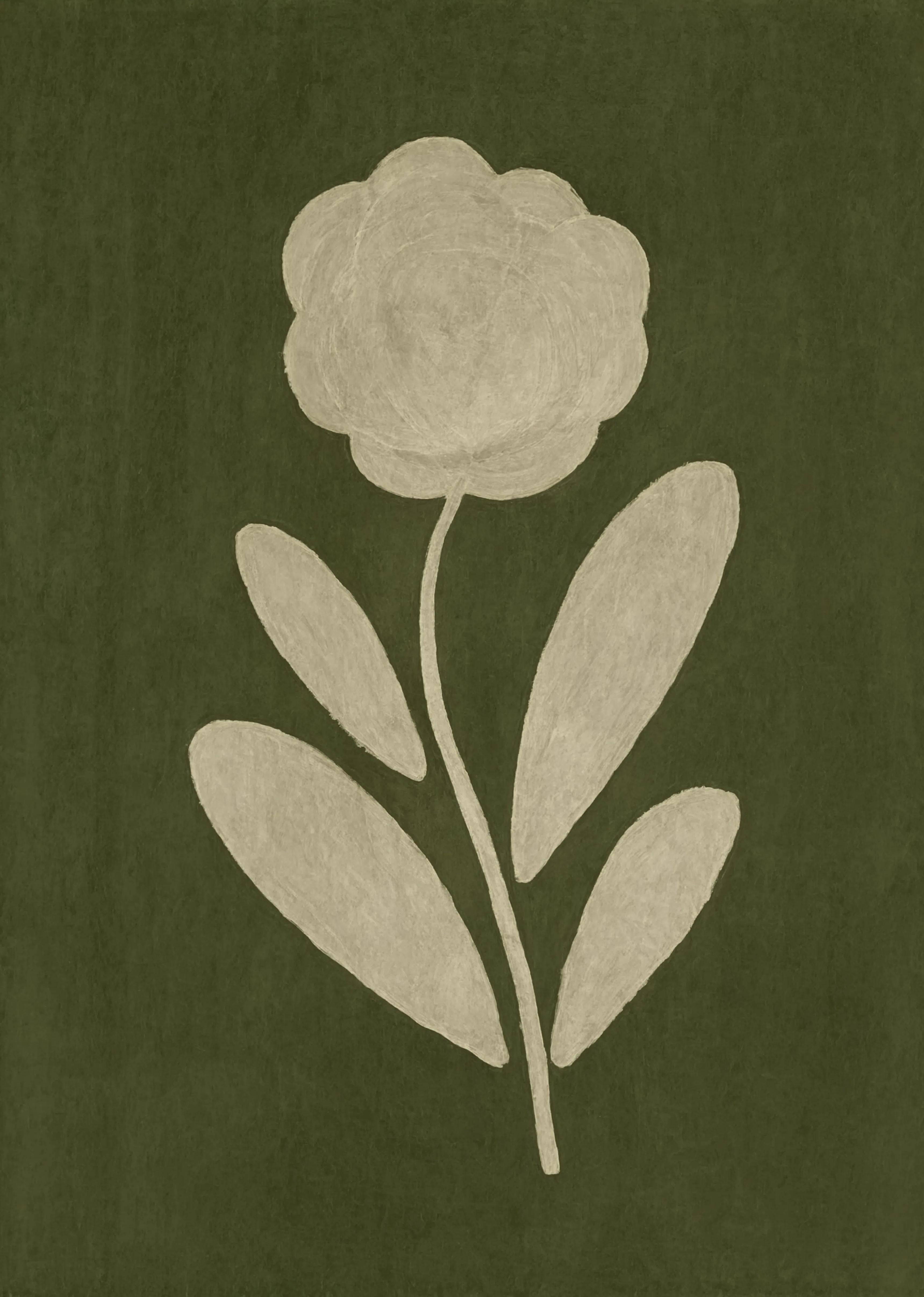 Rounded Bloom Botanical | Contemporary Botanical Art Print