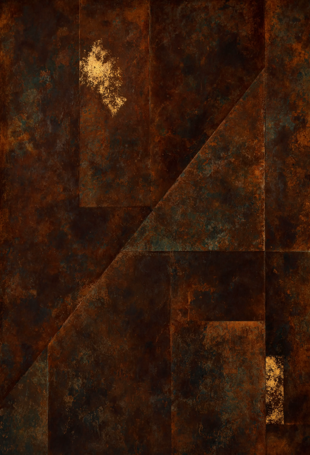 Rust Patina Abstract I | Contemporary Textured Abstract Wall Art Print