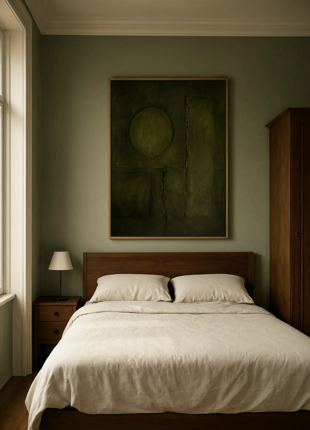 Olive Field Companion II | Contemporary Abstract Wall Art Print