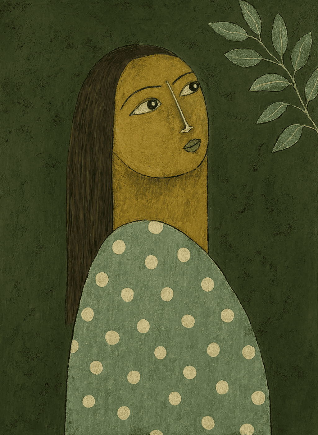 Sage Folk Figure | Modern Figurative Wall Art Print
