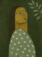 Sage Folk Figure | Modern Figurative Wall Art Print