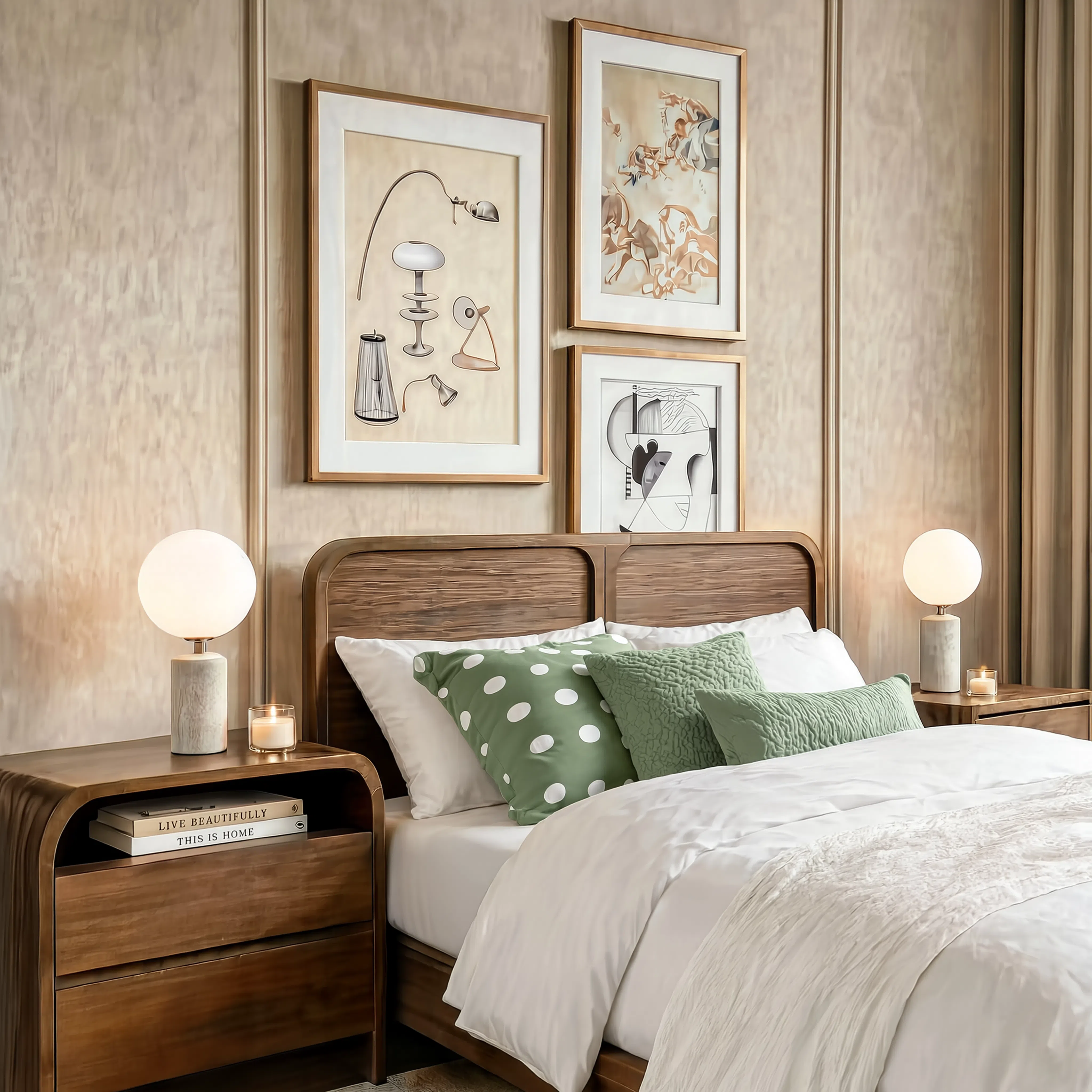 Set of 3 Home Interior Lampshades, Lenox Avenue & Renaissance Art Prints – Minimalist, Harlem Renaissance and Classic Wall Art