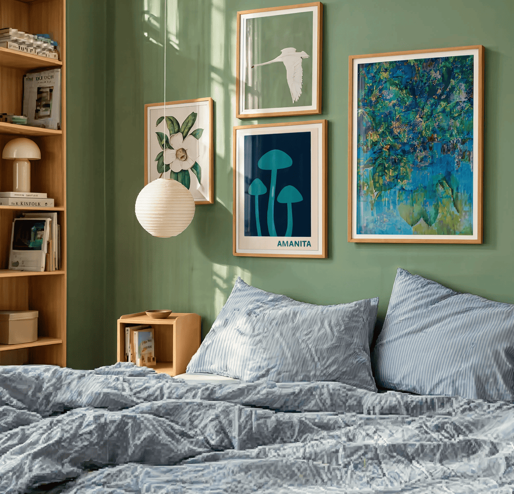Set of 4 Elegant Nature & Impressionist Wall Art Prints – Botanical, Wildlife & Classic Gallery Collection