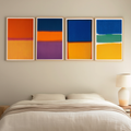 Rothko Abstract – Living Room Set of 4 Modern Prints - Hakyarts
