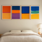 Rothko Abstract – Living Room Set of 4 Modern Prints - Hakyarts