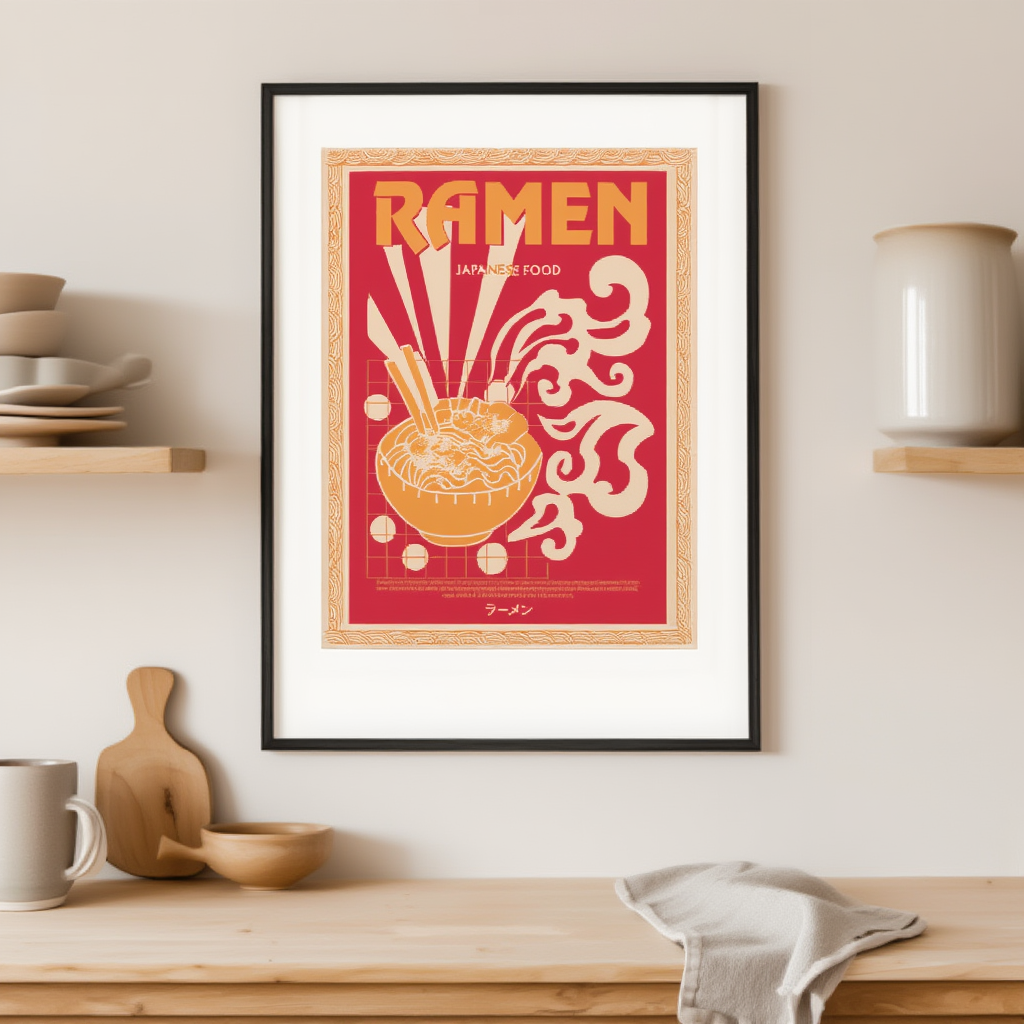 Ramen Bowl – Japanese Food Minimalist Art Print