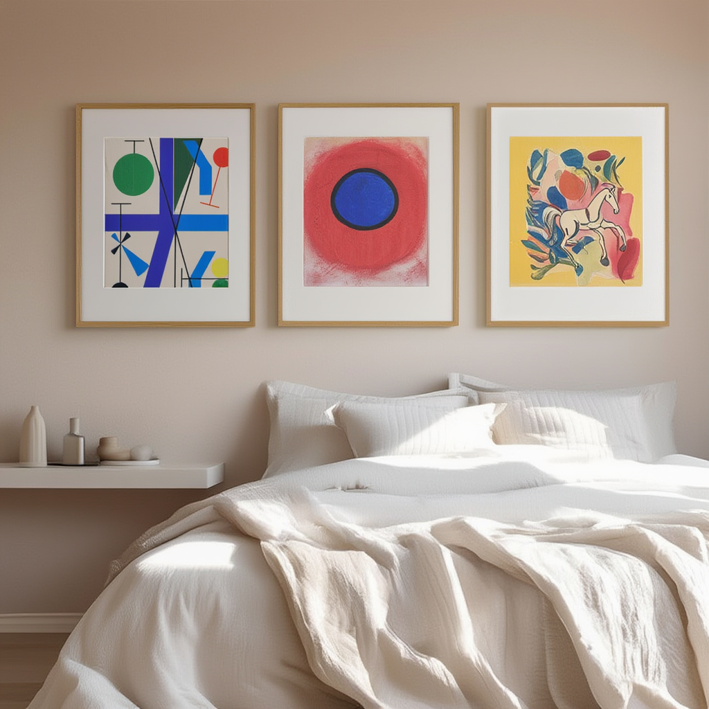 Set of 3 Modern Abstract Prints  – Myriam Thyes & Kandinsky