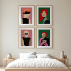 Set of 4 Figurative Female Art Prints – Modern & Minimalist Wall Art - Hakyarts
