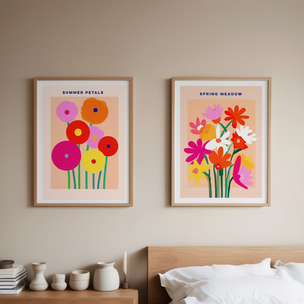 Set of 3 Floral Prints – Spring Meadow, Summer Petals, Garden Blooms - Hakyarts