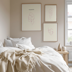 Set of 3 Minimalist Abstract Faces Art Prints – Contemporary Figurative Wall Decor - Hakyarts