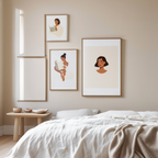 Set of 3 Woman Reading – Elegant Figurative Art Prints - Hakyarts
