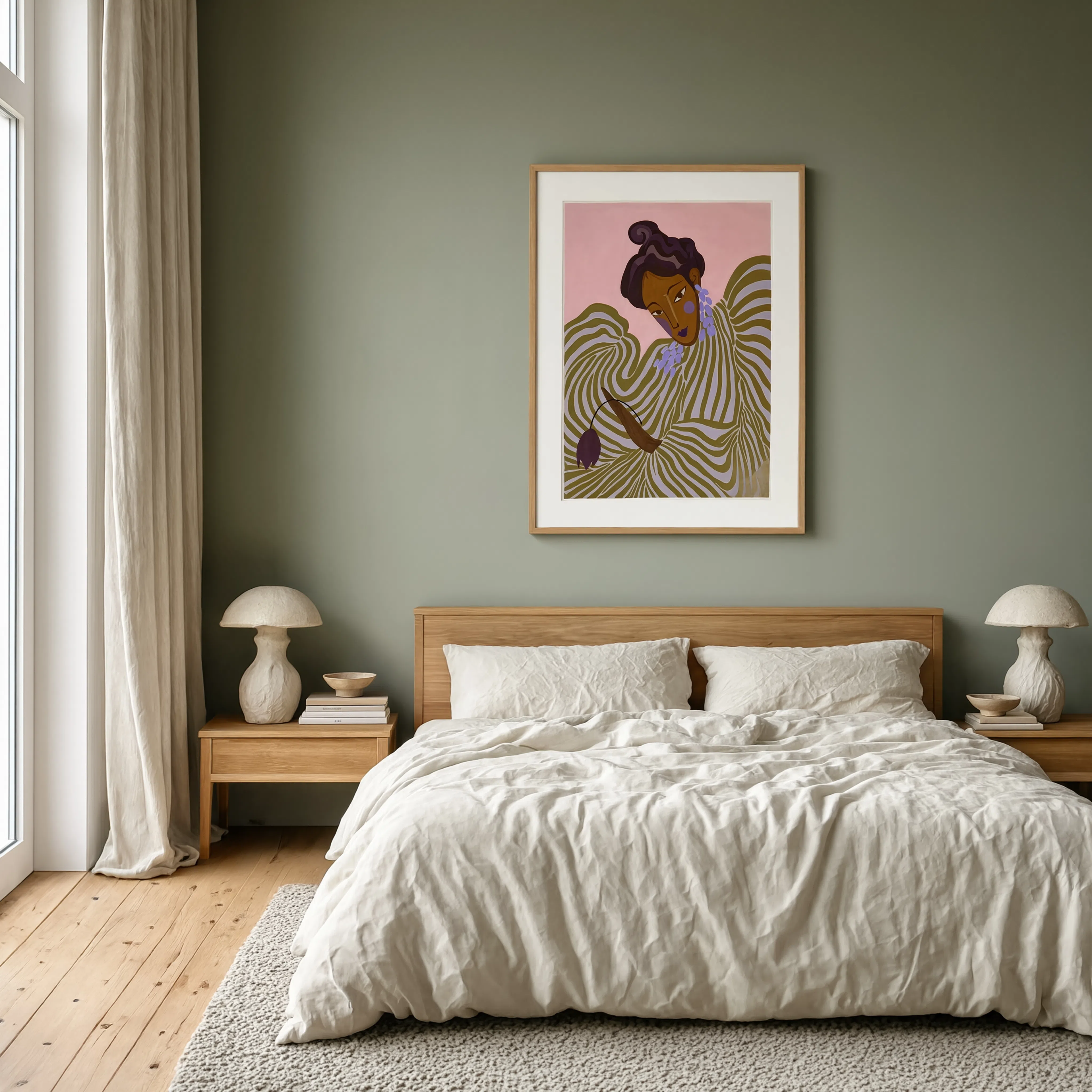 Striped Figures Variation | Contemporary Figurative Wall Art