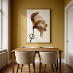 Amber Floral Ray | Contemporary Floral Wall Art Print