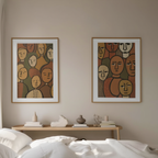 Set of 2 Figurative Faces Prints – Minimalist Line Art Wall Decor - Hakyarts