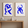 Set of 2 Acrobate Bleu – Surreal Acrobat Duo - Hakyarts