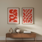 Set of 2 Scandinavian Nordic Geometric Prints – Minimalist Wall Art - Hakyarts