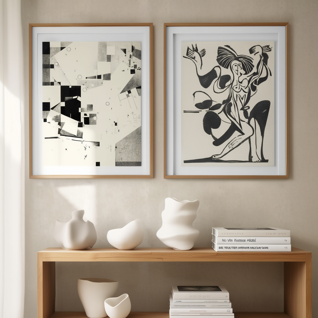 Set of 2 Mary Wigman’s Dance & Merz 3 – Expressionist & Dada/Constructivist Art Prints - Hakyarts