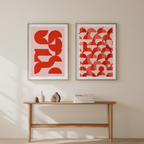 Set of 2 Scandinavian Nordic Geometric Prints – Minimalist Wall Art - Hakyarts