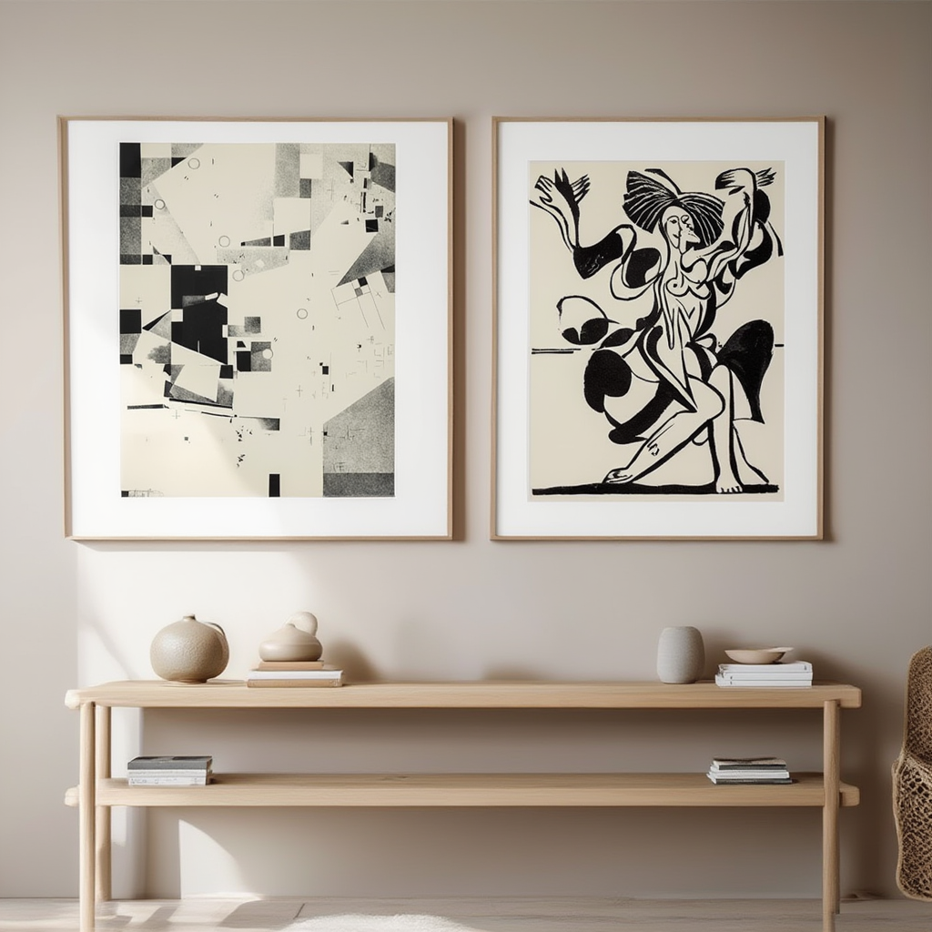 Set of 2 Mary Wigman’s Dance & Merz 3 – Expressionist & Dada/Constructivist Art Prints - Hakyarts