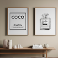 Set of 2 Coco Chanel Posters – Fashion Icon Wall Art - Hakyarts