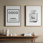 Set of 2 Coco Chanel Posters – Fashion Icon Wall Art - Hakyarts