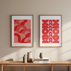 Set of 2 Nordic Scandi Geometric Prints – Minimalist Wall Art - Hakyarts