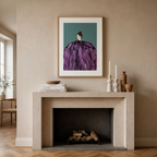 Draped Gown Print | Cool Hue | Contemporary Feminine Art Print