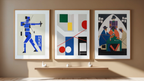 Theo van Doesburg & Myriam Thyes – Set of 3 Modern Art Prints - Hakyarts