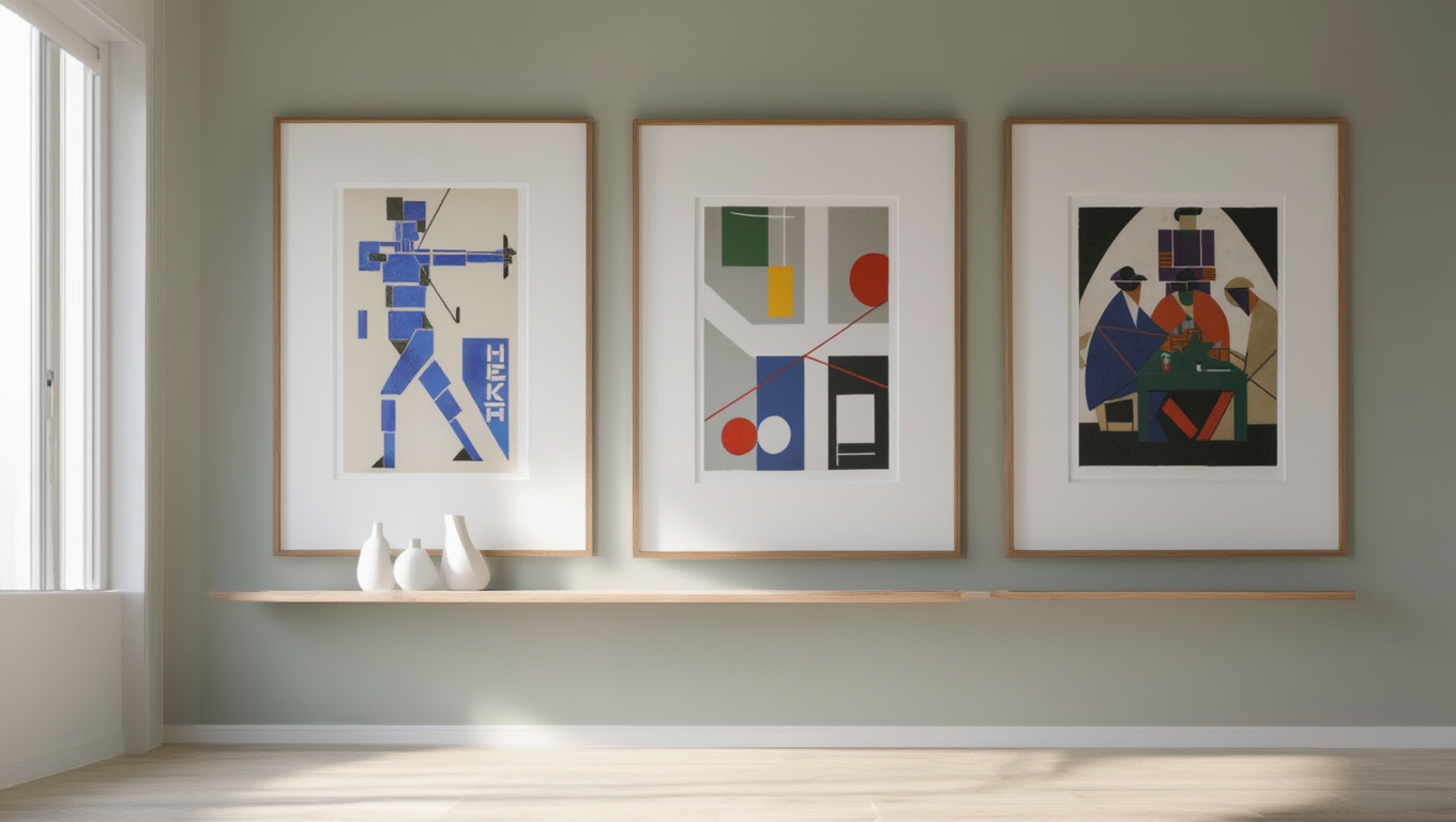 Theo van Doesburg & Myriam Thyes – Set of 3 Modern Art Prints