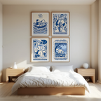 Set of 4 Greek-Inspired Art Prints – Classical & Contemporary Wall Decor - Hakyarts