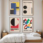 Bauhaus Wall Art – Set of 4 Prints - Hakyarts