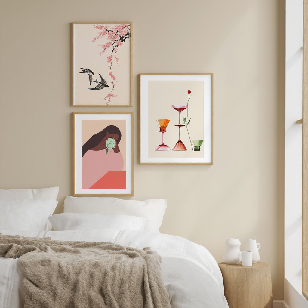 Set of 3 Figurative Everyday Life Art Prints – Modern Contemporary Wall Decor - Hakyarts